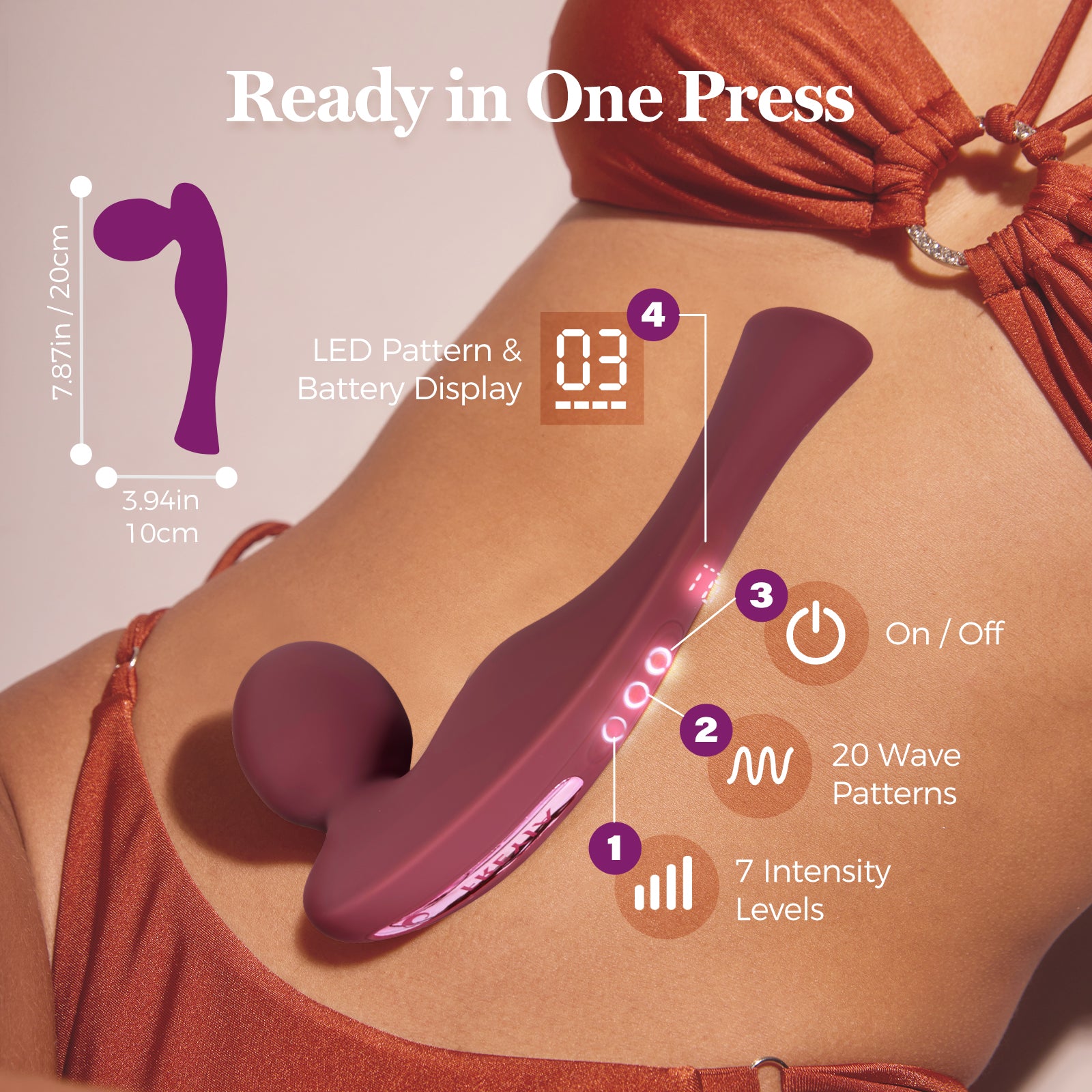 FREYJA Wand Vibrator for Women - Viva Magenta